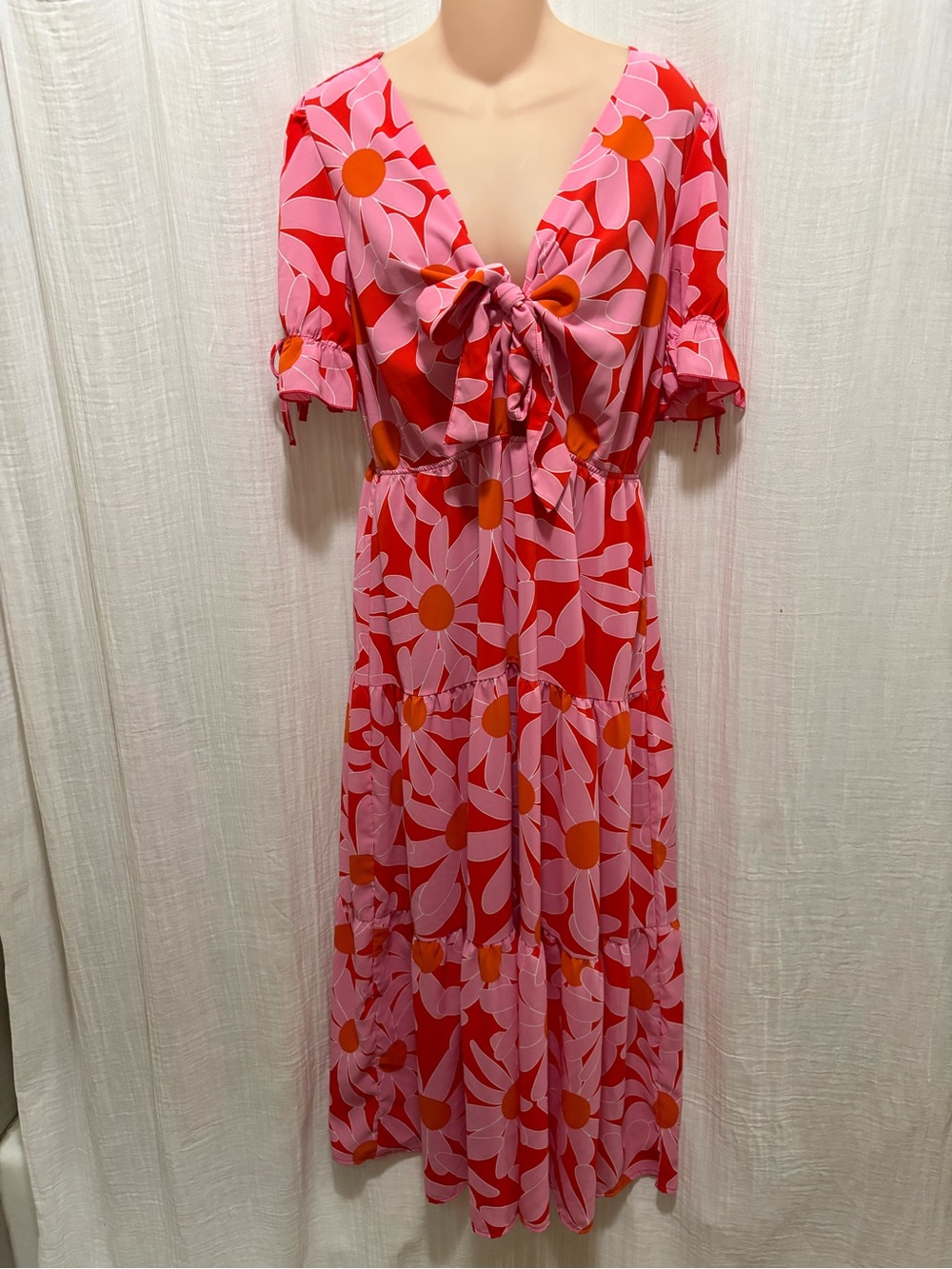 BTFBM Women's Retro Summer Boho Floral Maxi Dress. Size Large NWOT
